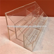 Trade Show Table Top Display 2-Layer 6 Pockets Small Clear Acrylic Business Card Name Card Holder